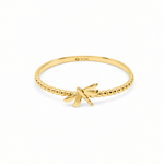 10K Yellow Gold Dragonfly Fashion Women's Ring - Miral Jewelry