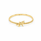 10K Yellow Gold Dragonfly Fashion Women's Ring - Miral Jewelry