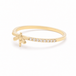 10K Yellow Gold Dragonfly Fashion Women's Ring - Miral Jewelry