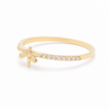 10K Yellow Gold Dragonfly Fashion Women's Ring - Miral Jewelry