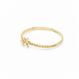 10K Yellow Gold Dragonfly Fashion Women's Ring - Miral Jewelry