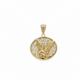 10K Yellow Gold Eagle Pendant - Miral Jewelry