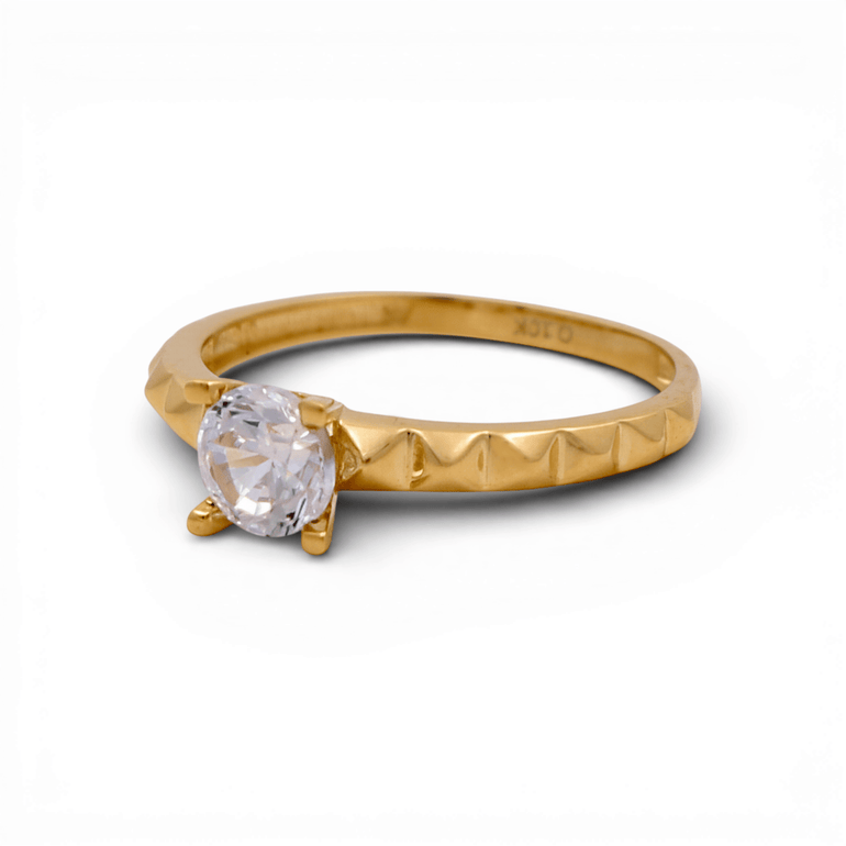 10K Yellow Gold Engagement with CZ Fashion Women's Ring - Miral Jewelry