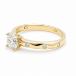 10K Yellow Gold Engagement with CZ Fashion Women's Ring - Miral Jewelry