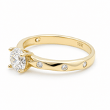 10K Yellow Gold Engagement with CZ Fashion Women's Ring - Miral Jewelry