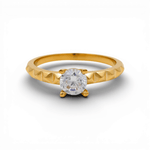 10K Yellow Gold Engagement with CZ Fashion Women's Ring - Miral Jewelry