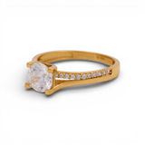 10K Yellow Gold Engagement with CZ Fashion Women's Ring - Miral Jewelry
