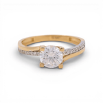 10K Yellow Gold Engagement with CZ Fashion Women's Ring - Miral Jewelry