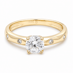 10K Yellow Gold Engagement with CZ Fashion Women's Ring - Miral Jewelry