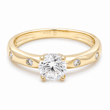 10K Yellow Gold Engagement with CZ Fashion Women's Ring - Miral Jewelry