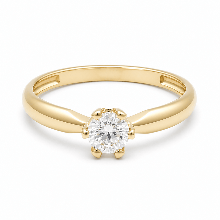 10K Yellow Gold Engagement with CZ Fashion Women's Ring (Copy) - Miral Jewelry