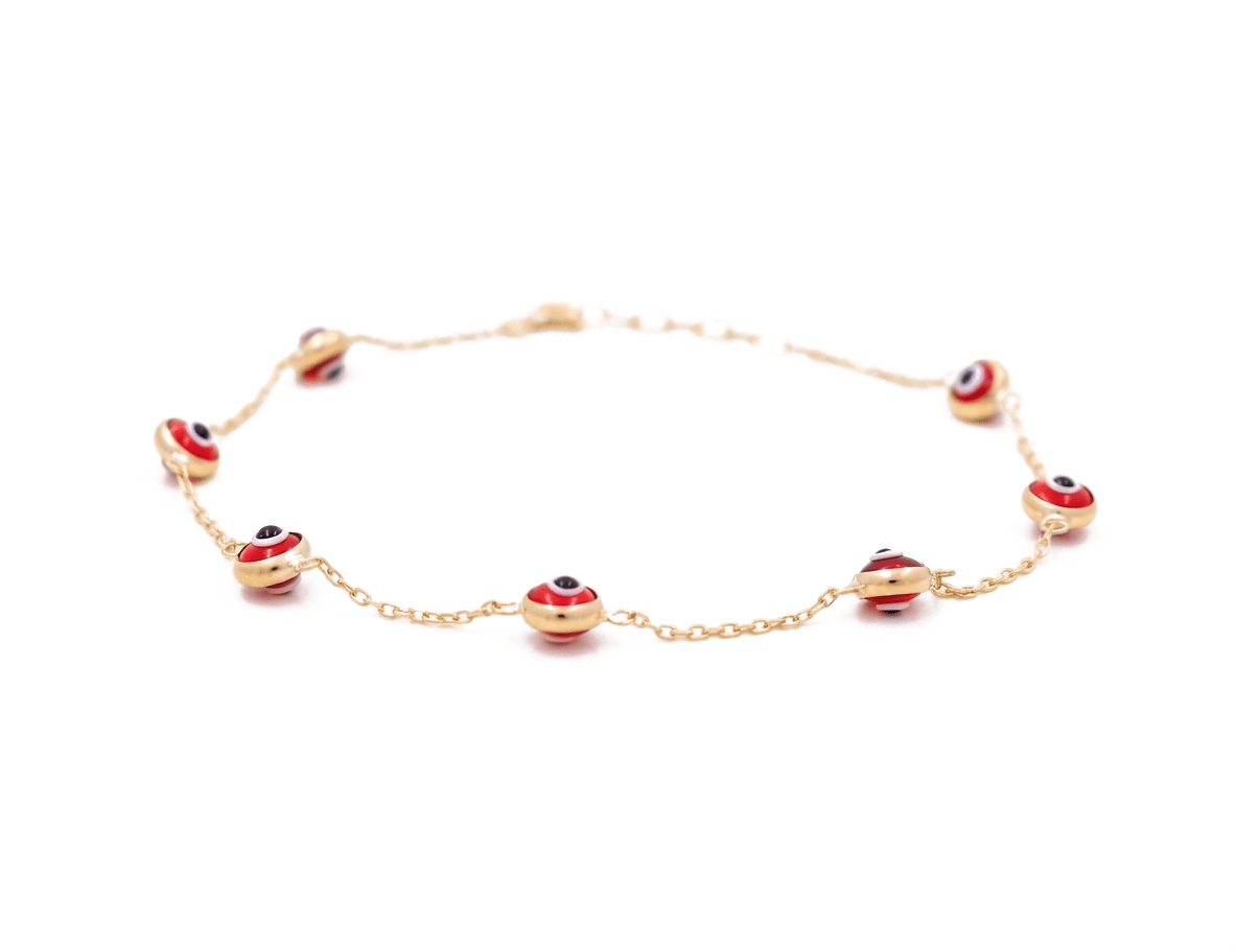 10K Yellow Gold Eye Bracelet Women's - Miral Jewelry