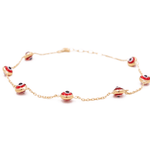 10K Yellow Gold Eye Bracelet Women's - Miral Jewelry