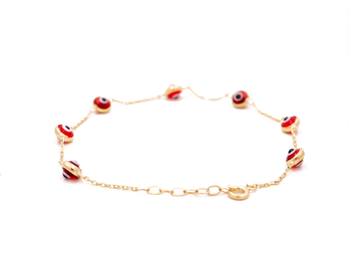 10K Yellow Gold Eye Bracelet Women's - Miral Jewelry