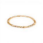 10K Yellow Gold Fancy Link Bracelet - Miral Jewelry