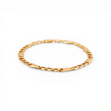 10K Yellow Gold Fancy Link Bracelet - Miral Jewelry