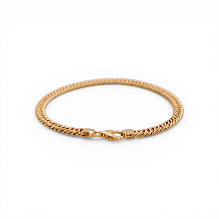 10K Yellow Gold Fancy Link Bracelet Women's - Miral Jewelry