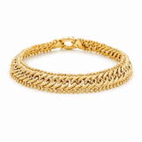 10K Yellow Gold Fancy Link Bracelet Women's - Miral Jewelry