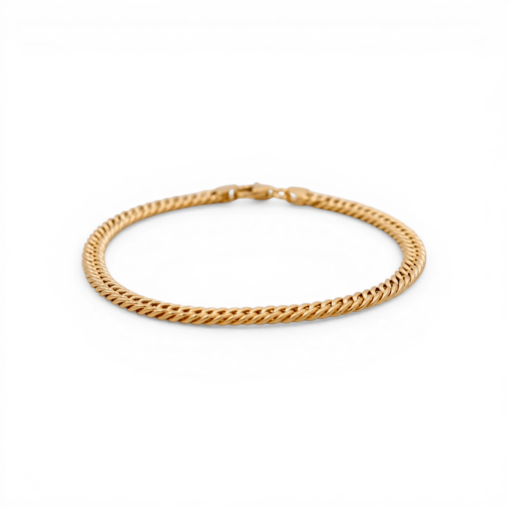 10K Yellow Gold Fancy Link Bracelet Women's - Miral Jewelry