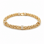 10K Yellow Gold Fancy Link Bracelet Women's - Miral Jewelry