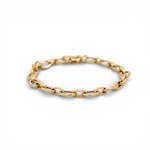 10K Yellow Gold Fancy Link Bracelet Women's - Miral Jewelry