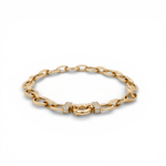 10K Yellow Gold Fancy Link Bracelet Women's - Miral Jewelry