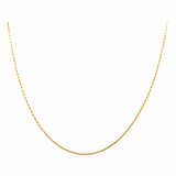 10K Yellow Gold Fancy Link Chain 18" - Miral Jewelry