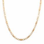 10K Yellow Gold Fancy Link Chain 24" - Miral Jewelry