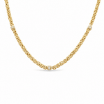 10k Yellow Gold Fancy Link Necklaces 17.5" - Miral Jewelry