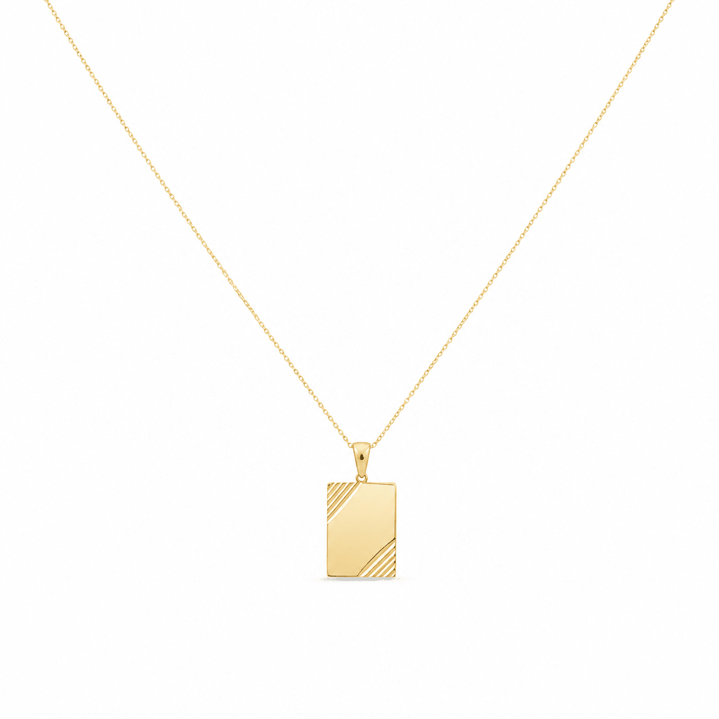 10k Yellow Gold Fancy Link Necklaces 18" - Miral Jewelry