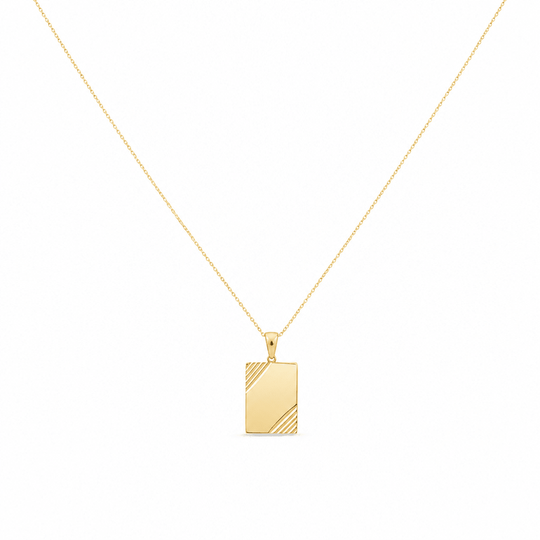 10k Yellow Gold Fancy Link Necklaces 18" - Miral Jewelry