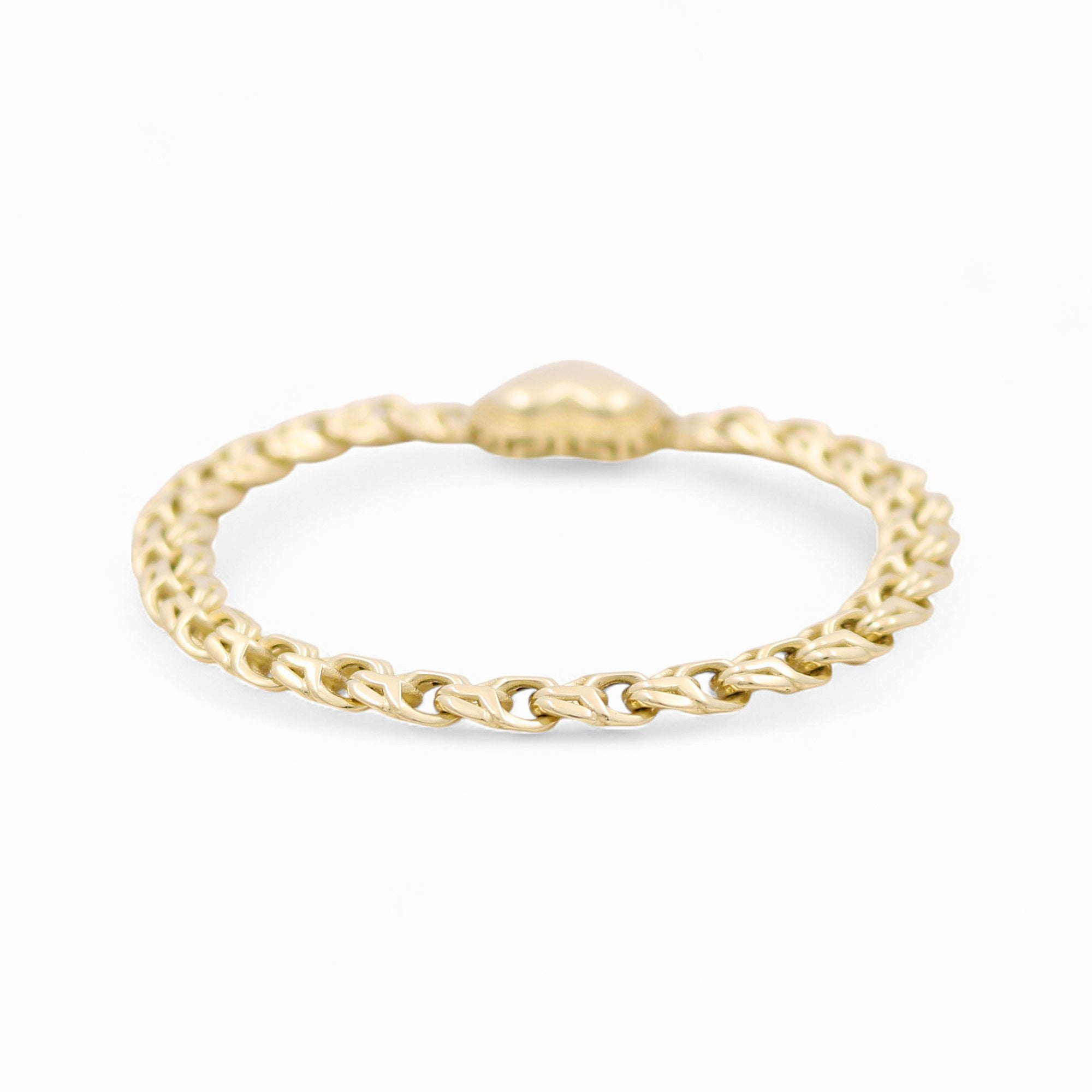 10K Yellow Gold Fancy Link Women's Bracelet - Miral Jewelry