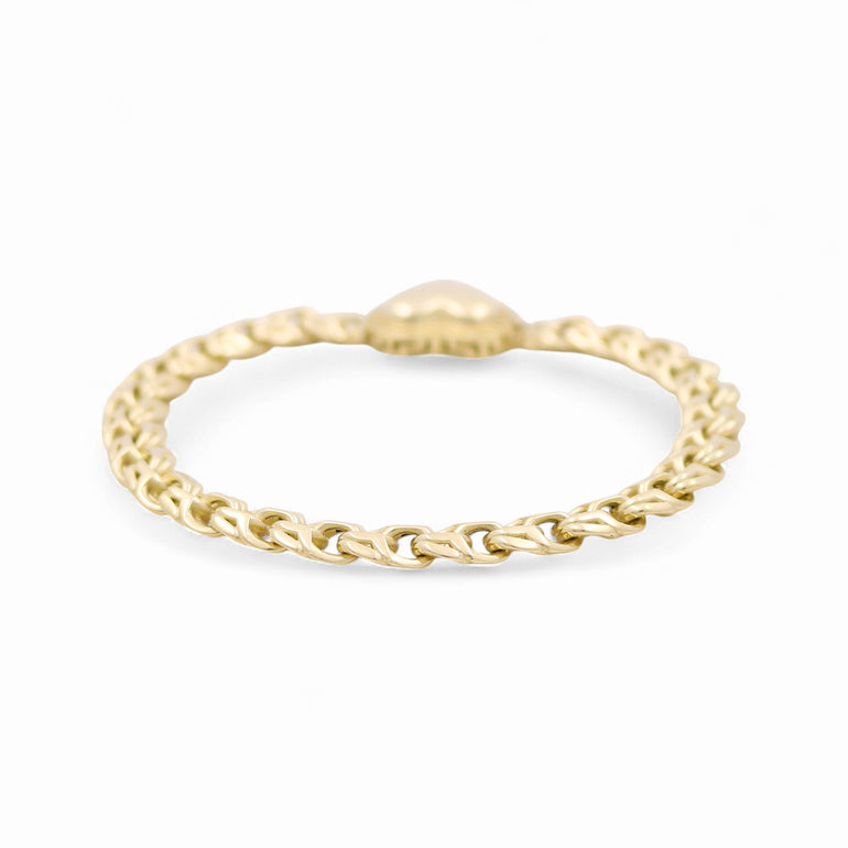 10K Yellow Gold Fancy Link Women's Bracelet - Miral Jewelry