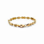 10K Yellow Gold Fancy Link Women's Bracelet - Miral Jewelry