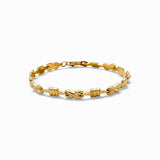 10K Yellow Gold Fancy Link Women's Bracelet - Miral Jewelry