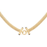 10K Yellow Gold Fancy Link Women's Necklace 17" - Miral Jewelry