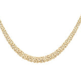 10K Yellow Gold Fancy Women's Necklace 17" - Miral Jewelry