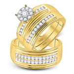 10k Yellow Gold Fashion 3 Pieces Set with 1.00Tw Round Diamonds - Miral Jewelry