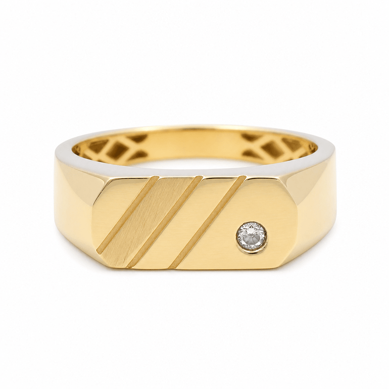 10k Yellow Gold Fashion Men's Ring - Miral Jewelry