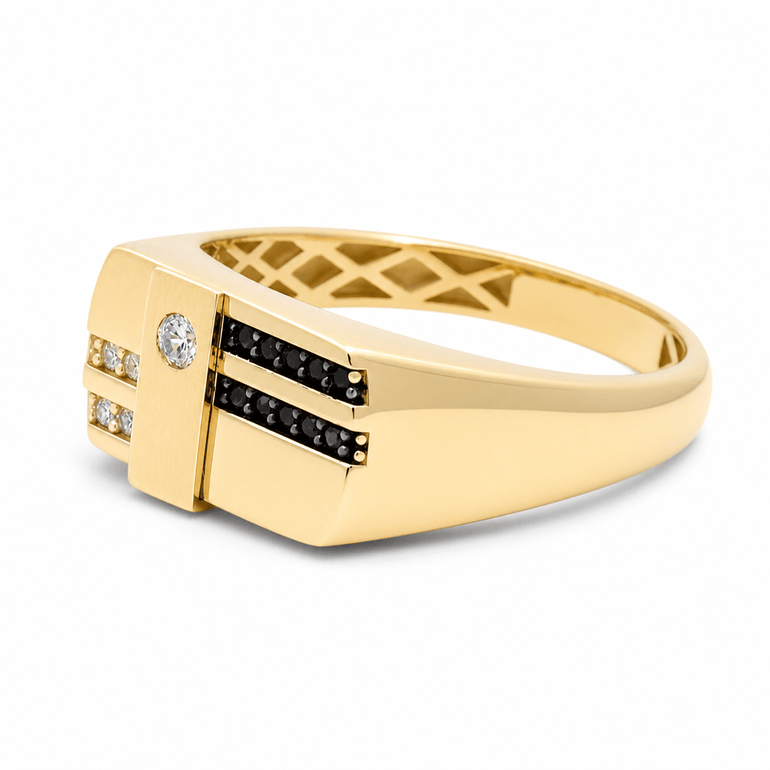 10k Yellow Gold Fashion Men's Ring - Miral Jewelry