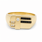 10k Yellow Gold Fashion Men's Ring - Miral Jewelry