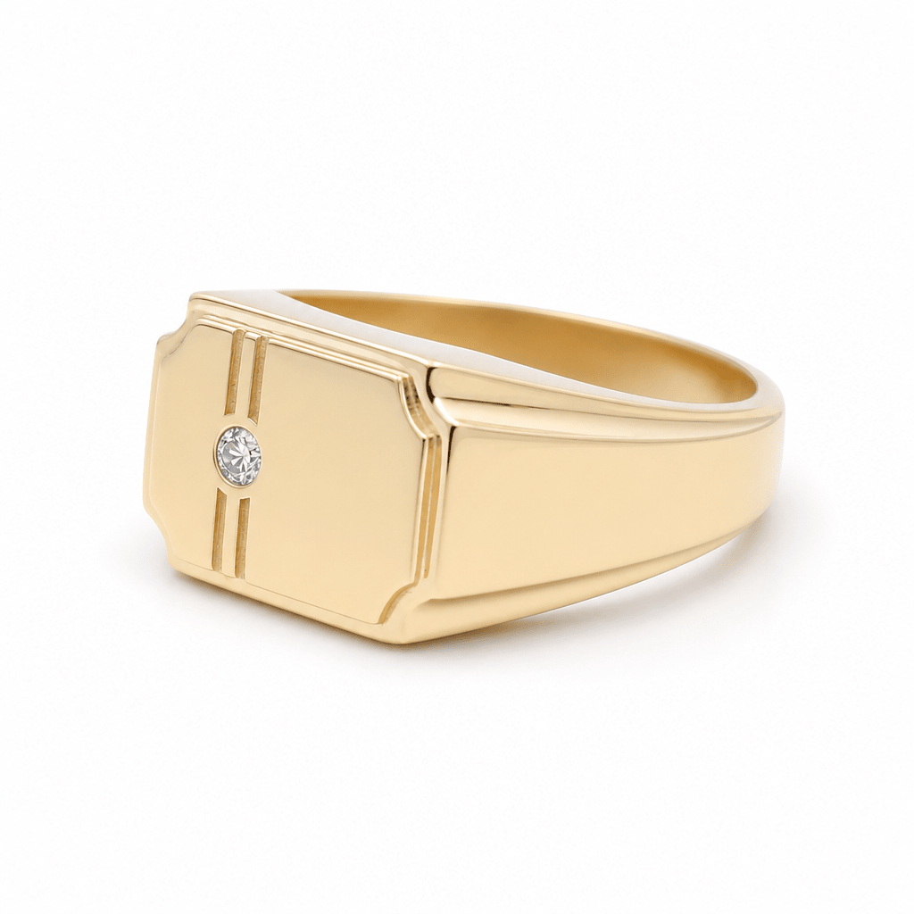10k Yellow Gold Fashion Men's Ring - Miral Jewelry