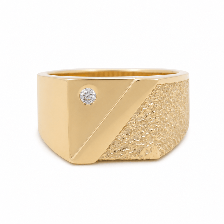 10k Yellow Gold Fashion Men's Ring - Miral Jewelry