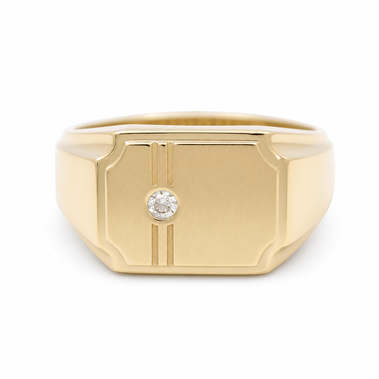 10k Yellow Gold Fashion Men's Ring - Miral Jewelry