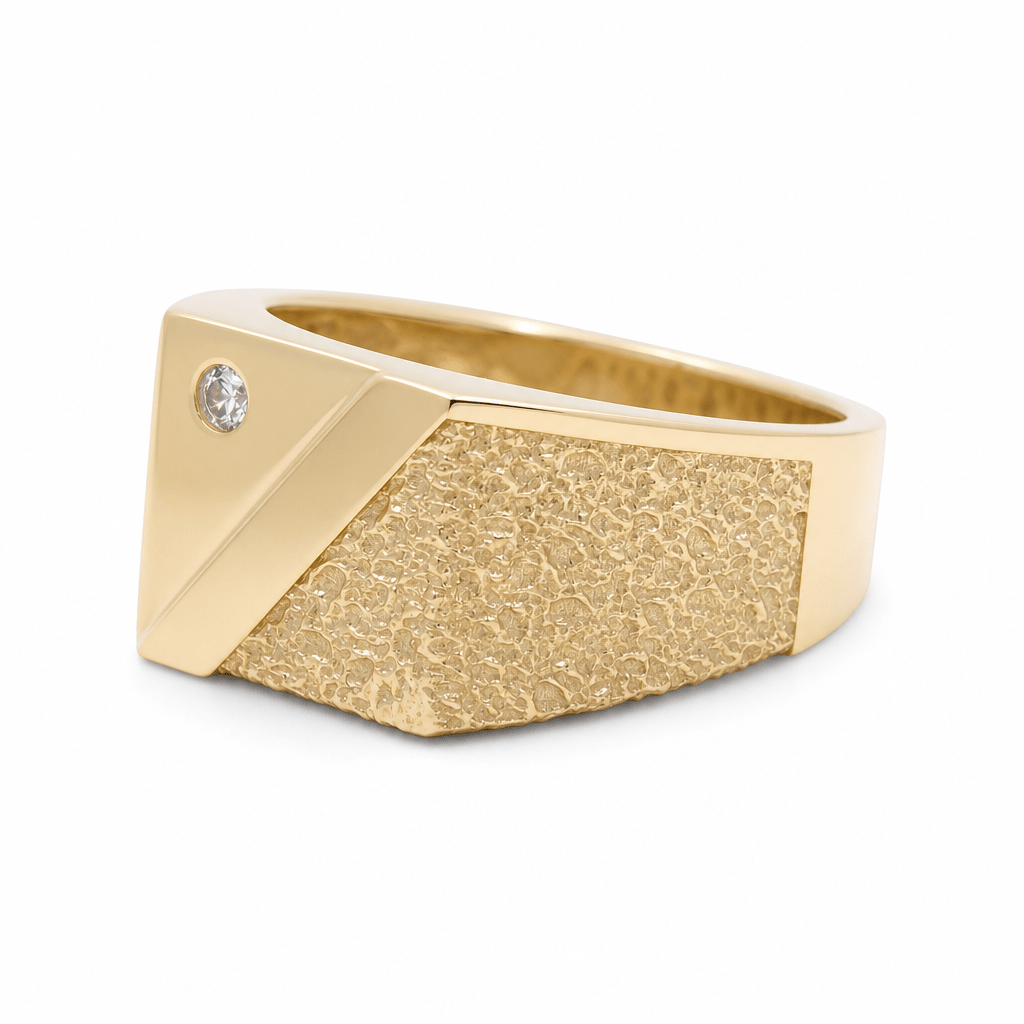 10k Yellow Gold Fashion Men's Ring - Miral Jewelry