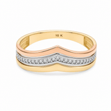 10K Yellow Gold Fashion With CZ Fashion Women's Ring - Miral Jewelry