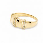10K Yellow Gold Fashion With CZ Fashion Women's Ring - Miral Jewelry