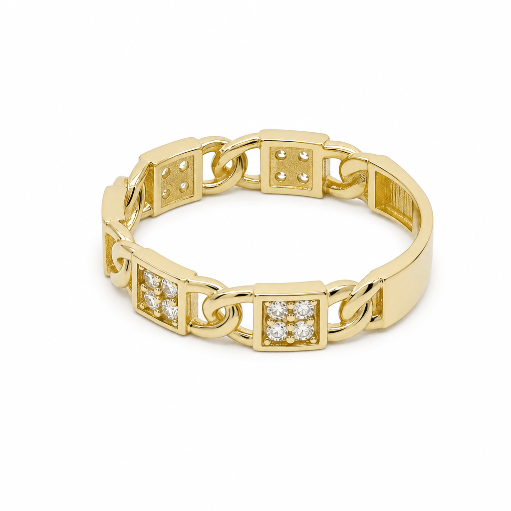 10K Yellow Gold Fashion With CZ Fashion Women's Ring - Miral Jewelry