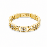 10K Yellow Gold Fashion With CZ Fashion Women's Ring - Miral Jewelry