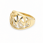 10K Yellow Gold Fashion With CZ Fashion Women's Ring - Miral Jewelry